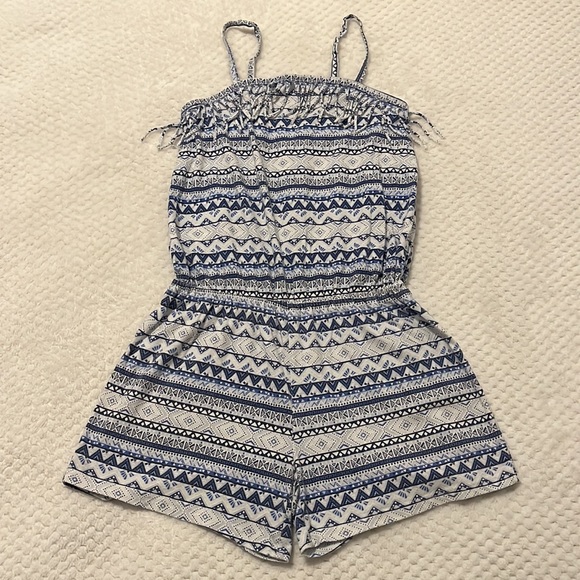 The Children's Place Other - Children’s Place Blue Romper with Fringes Size Large 10/12